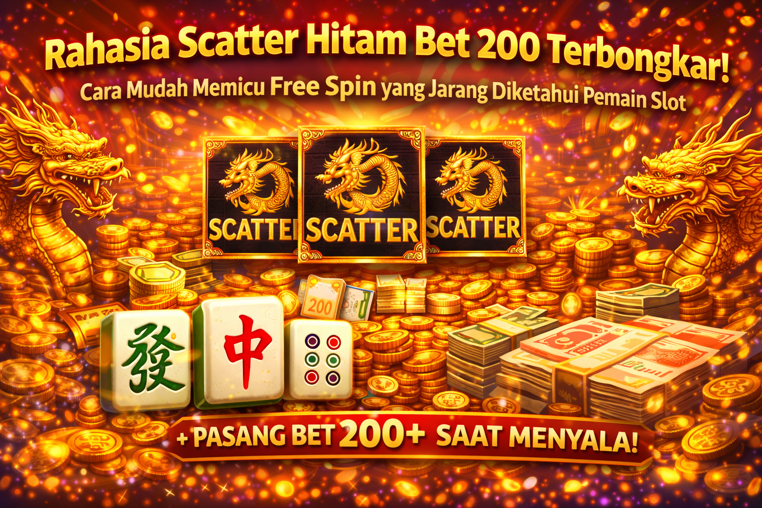 Rahasia Scatter Hitam Bet 200 Terbongkar! Cara Mudah Memicu Free Spin yang Jarang Diketahui Pemain Slot